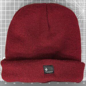 Maroon (Red) Thinsulate Lined Beanie  [Winter Ski Sock Hat Toboggan Toque Tuque]